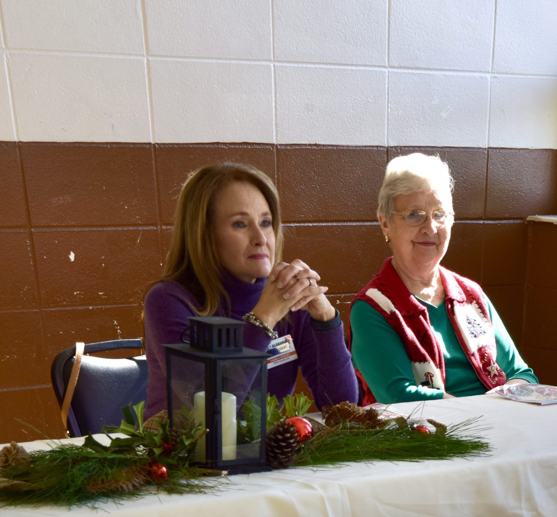 Members enjoying Christmas luncheon