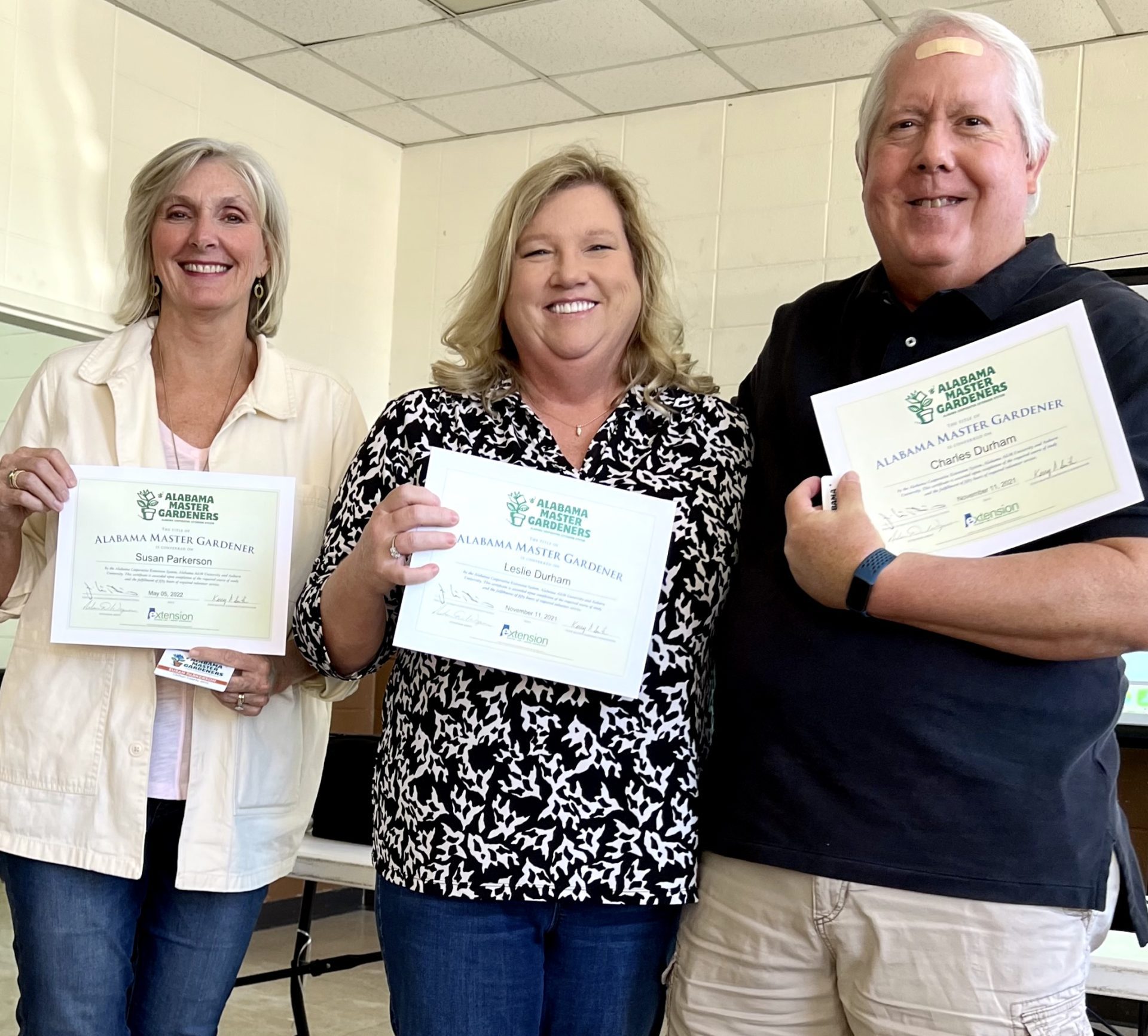 Master Gardeners receive certification certificates