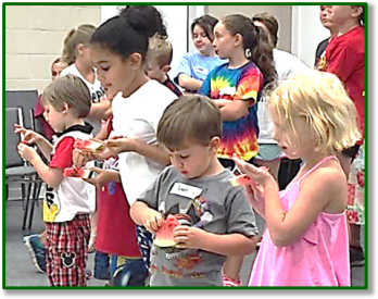 Summer Fun Day for Kids - seed spitting contest