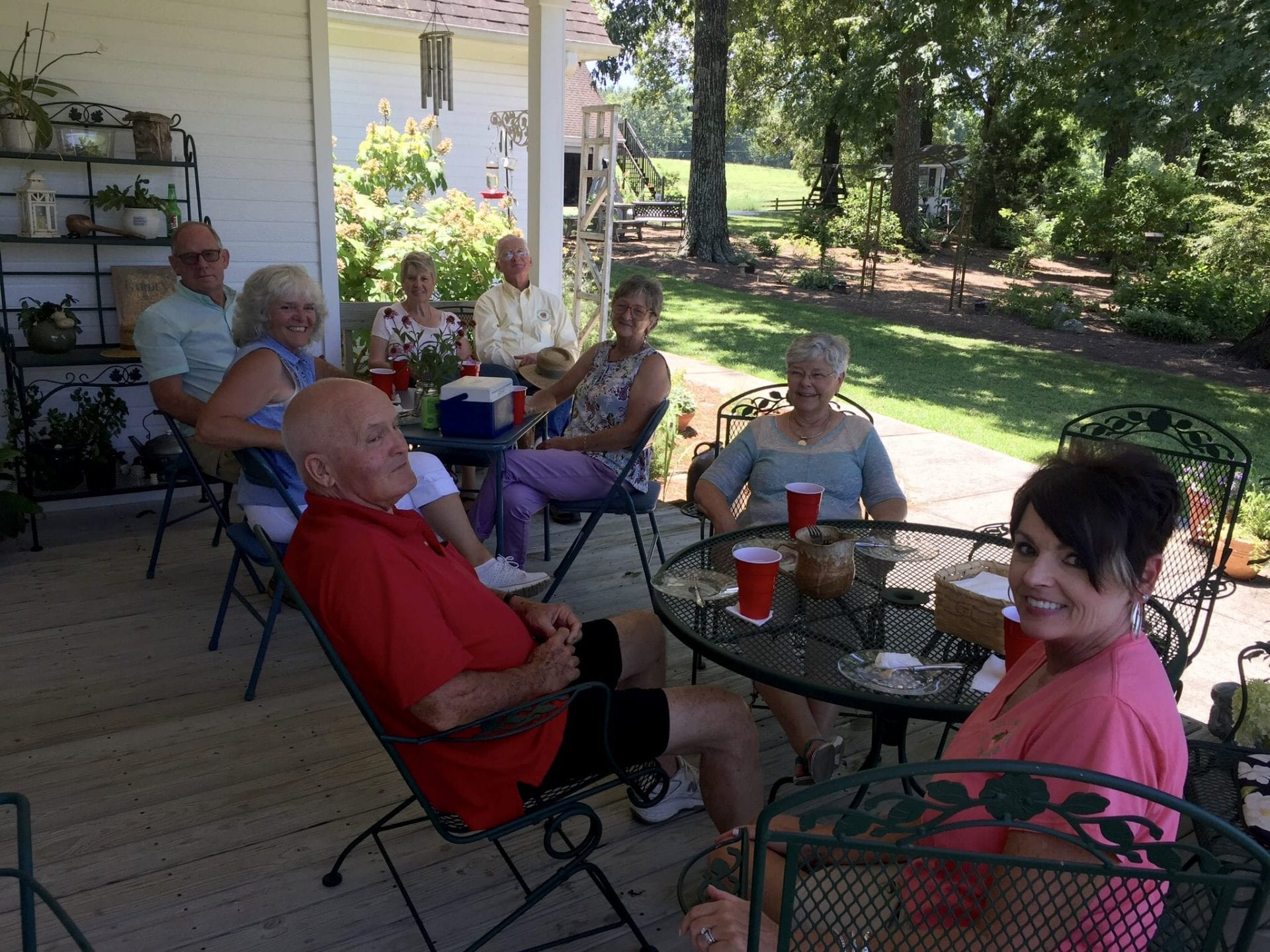 MG’s on Trisha’s porch eating lunch